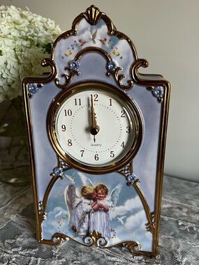 Bradford Exchange “Cherished Moments” Heirloom Porcelain Clock Sandra Kuck